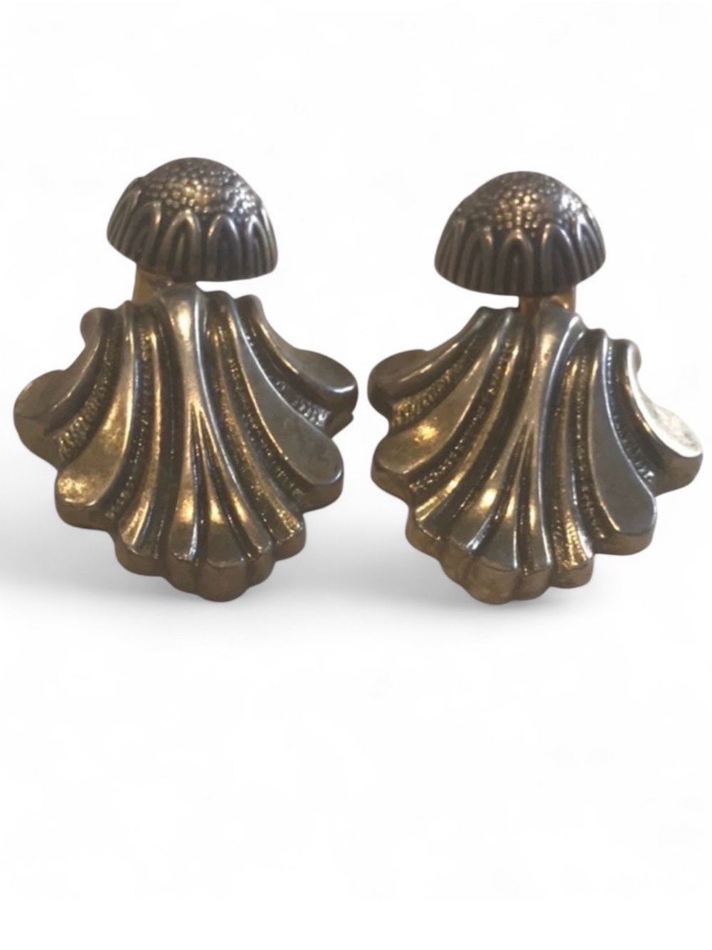 Vintage Silver Tone Clip On Earrings